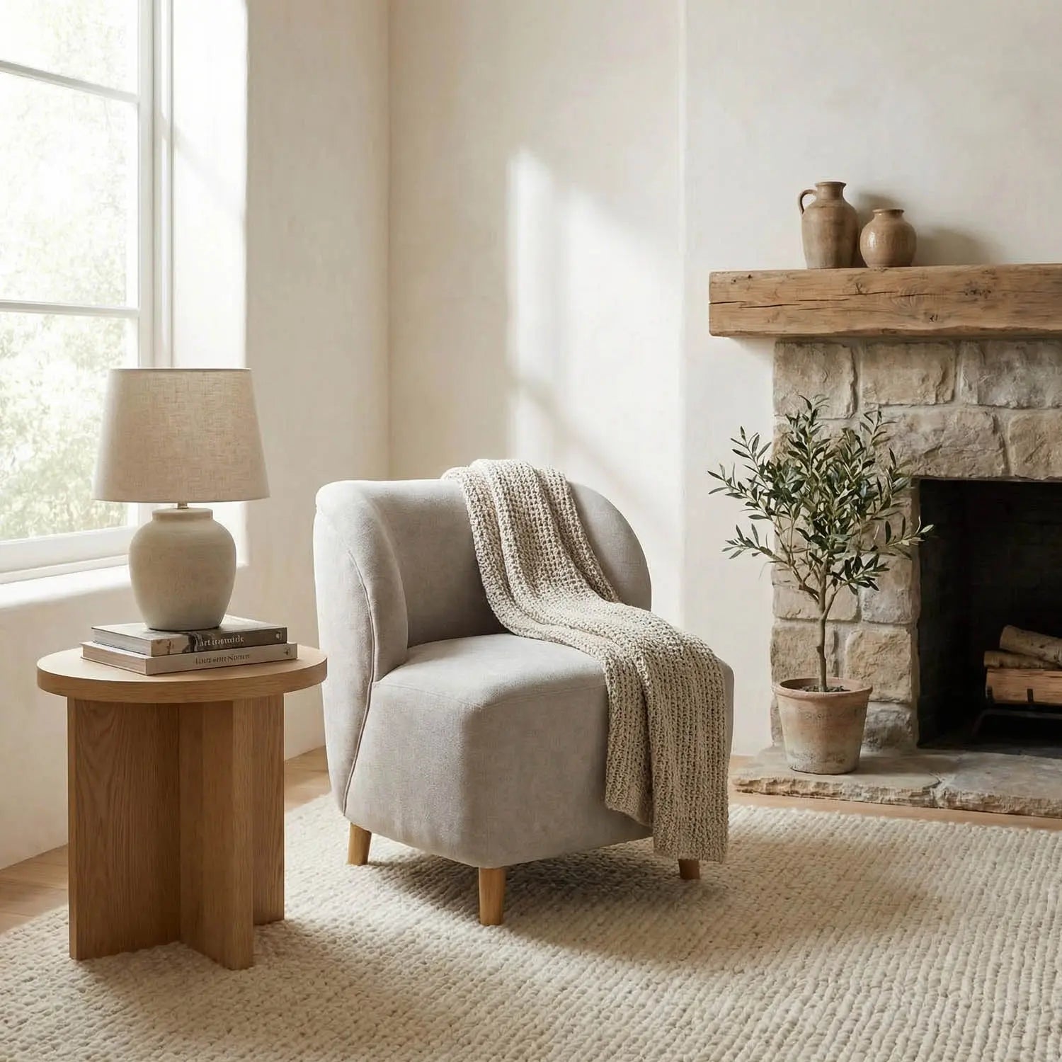 Noir Laffont Chair With Wheat Fabric