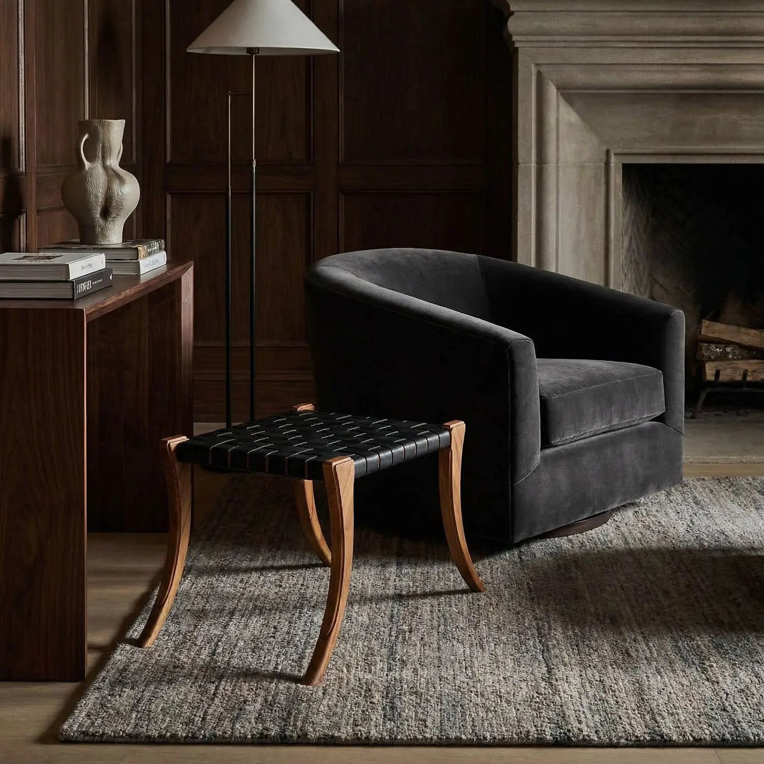 Noir Sparti Stool