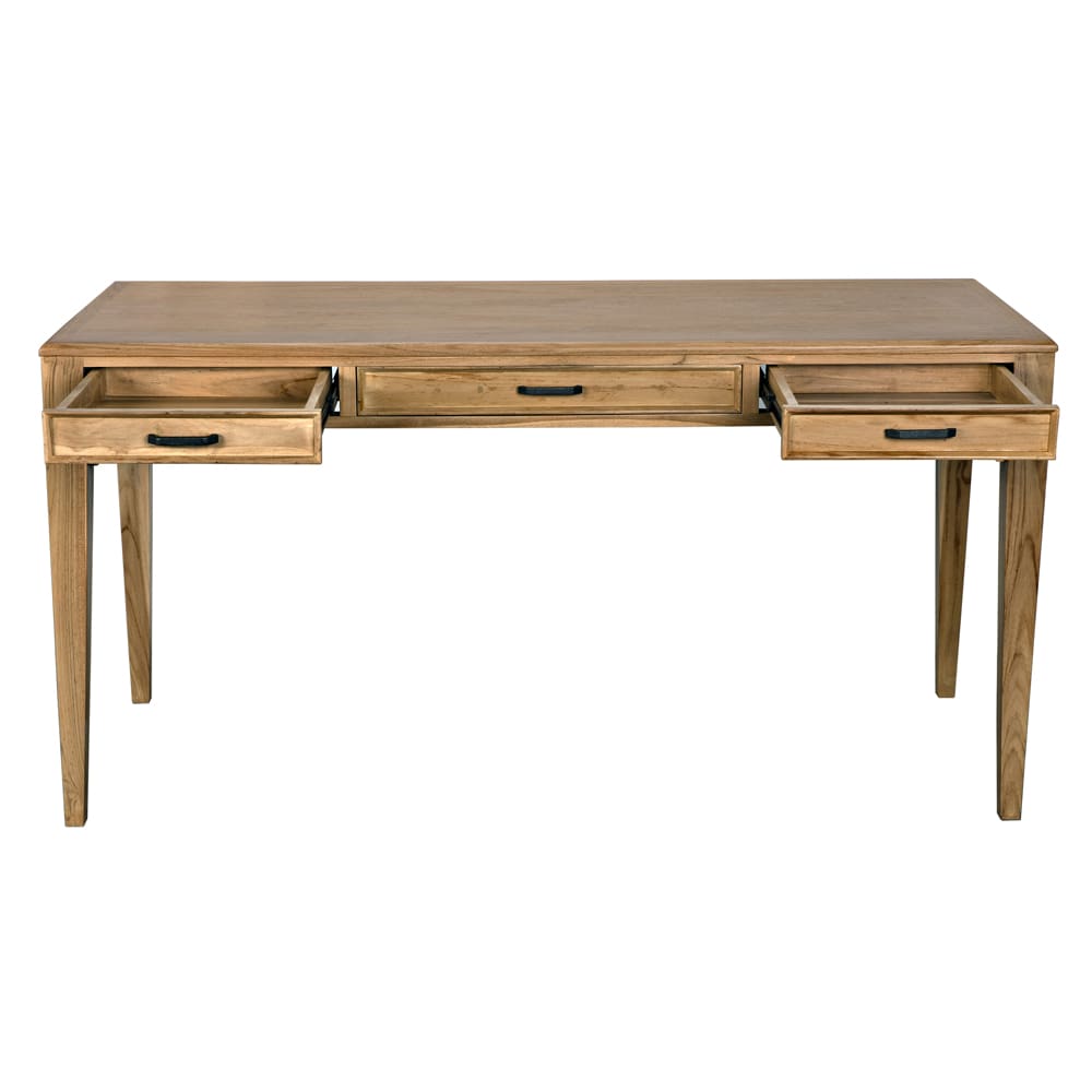 Noir Ambrose Desk, Bleached Teak