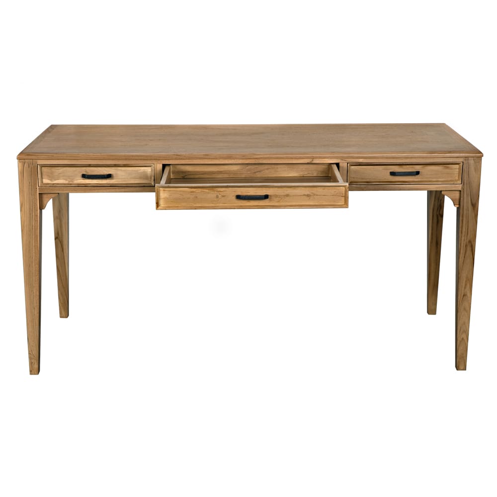Noir Ambrose Desk, Bleached Teak