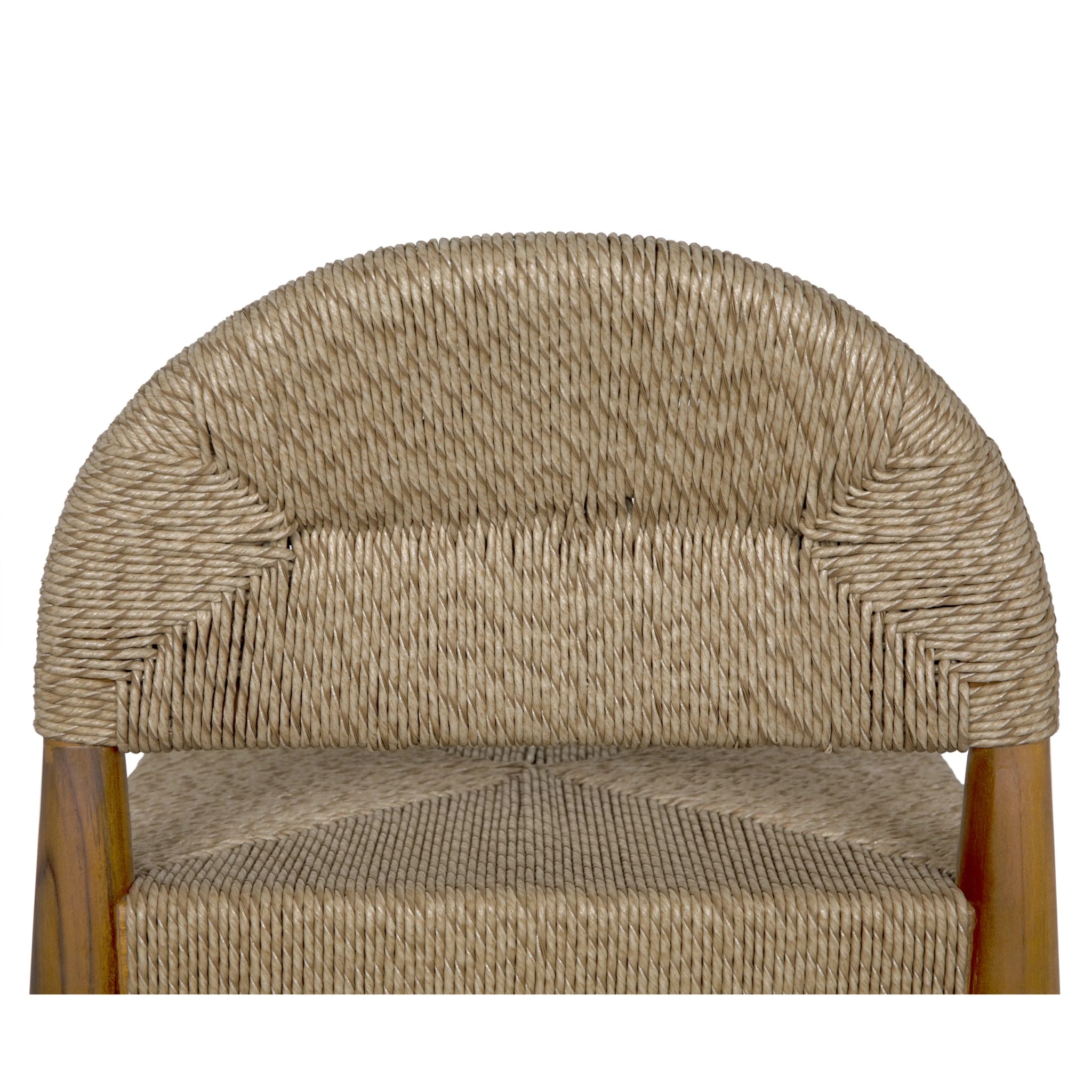 Noir Laredo Bar Stool, Teak With Synthetic Woven