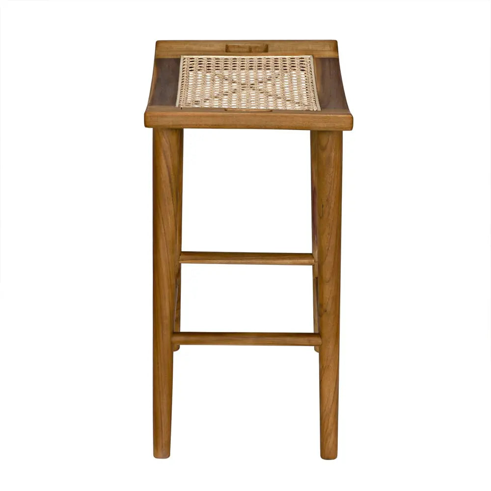 Noir Murphy Counter Stool, Teak