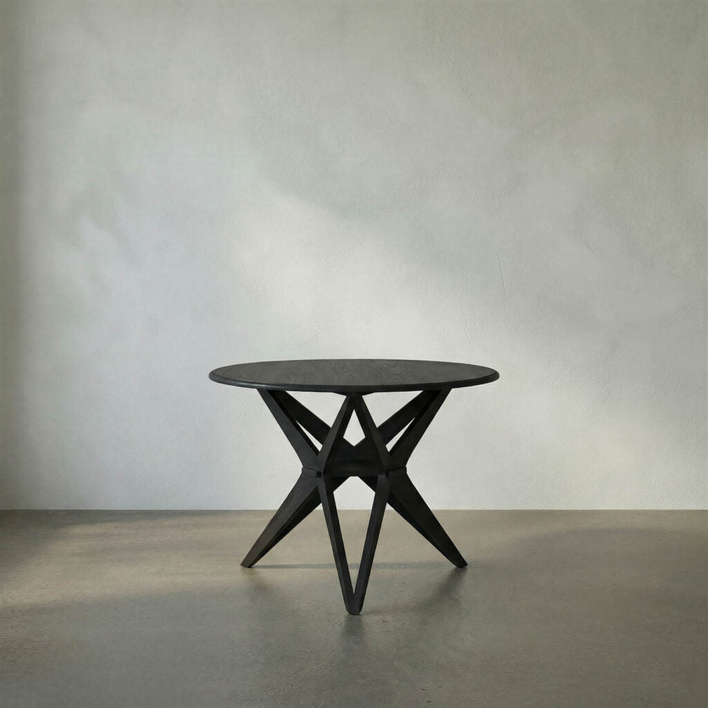Noir Victor Dining Table, Charcoal Black