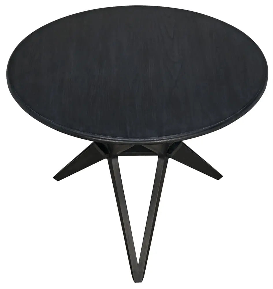 Noir Victor Dining Table, Charcoal Black