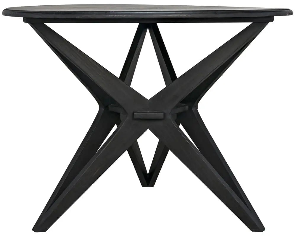 Noir Victor Dining Table, Charcoal Black