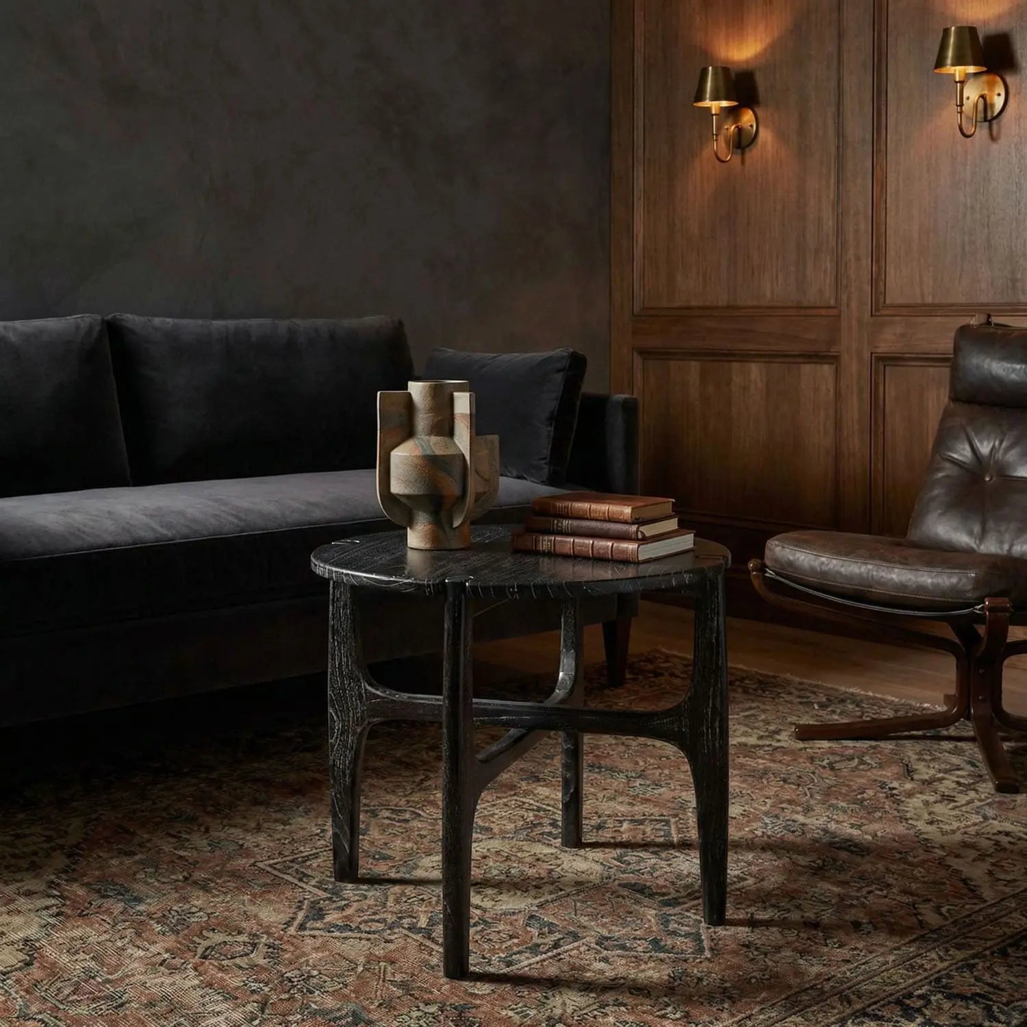 Noir Bucks Side Table, Sombre Finish