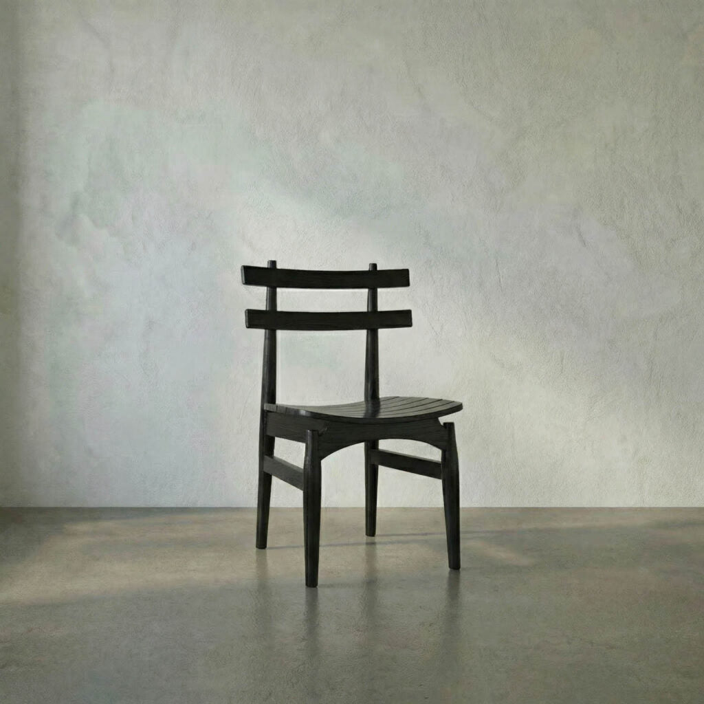 Noir Azumi Chair, Charcoal Black