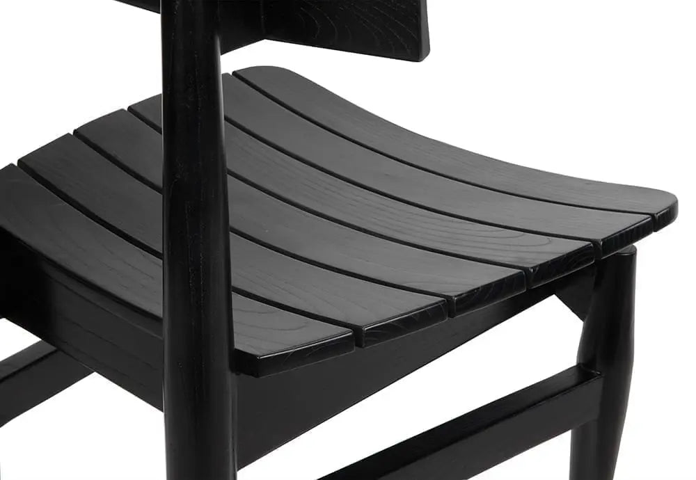 Noir Azumi Chair, Charcoal Black