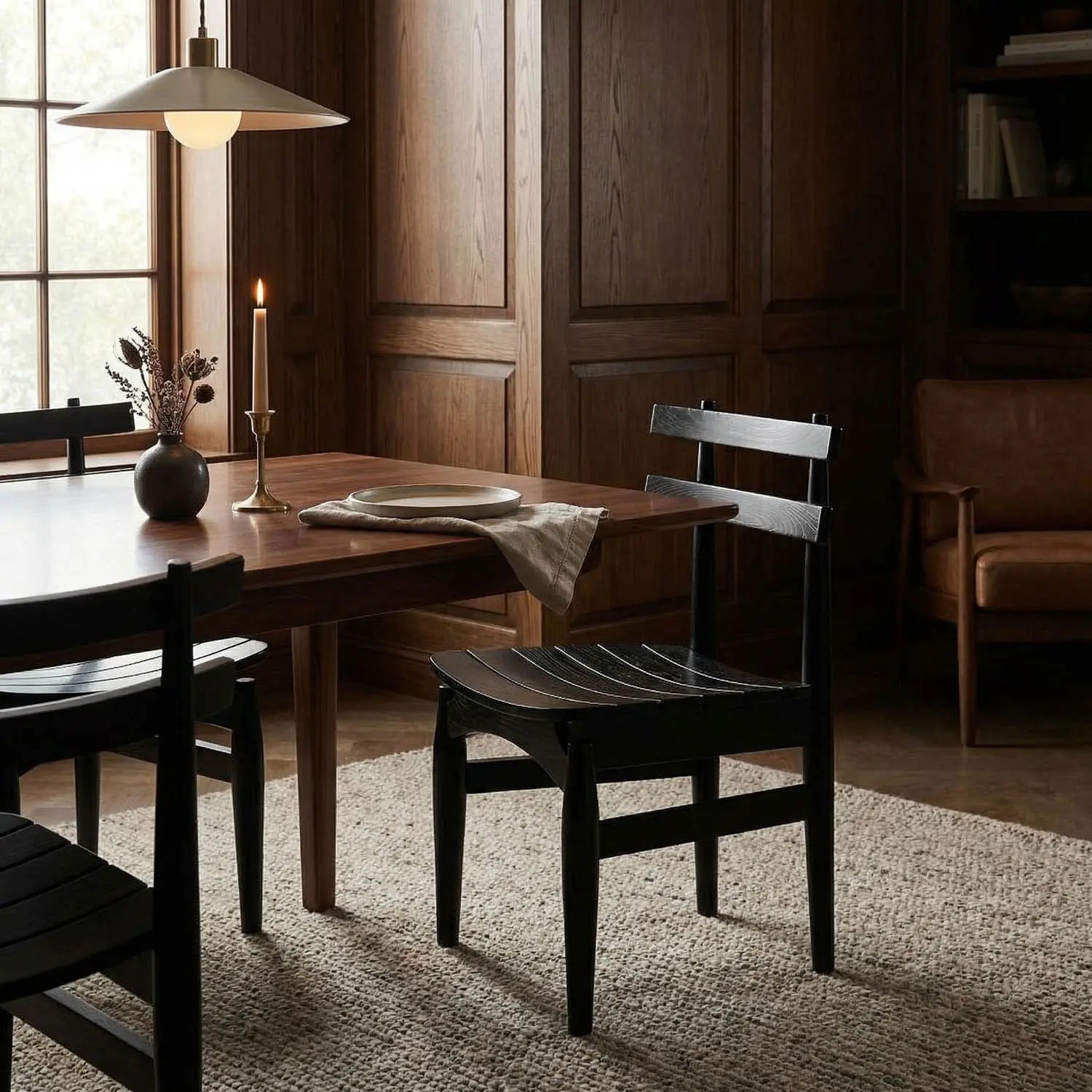 Noir Azumi Chair, Charcoal Black