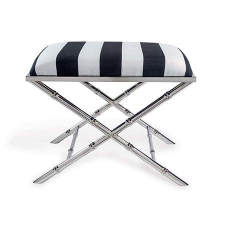 Port 68 Lauderdale Black and White Stripe Bench