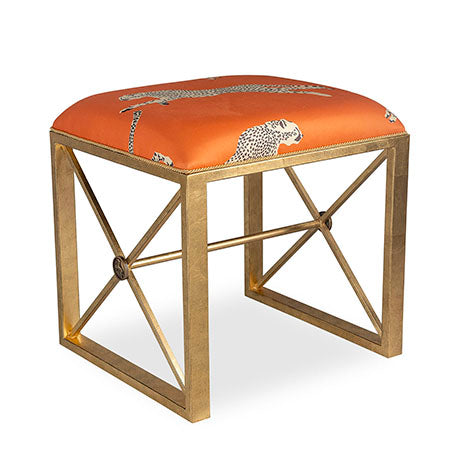 Port 68 Medallion Gold Leaping Cheetah Bench