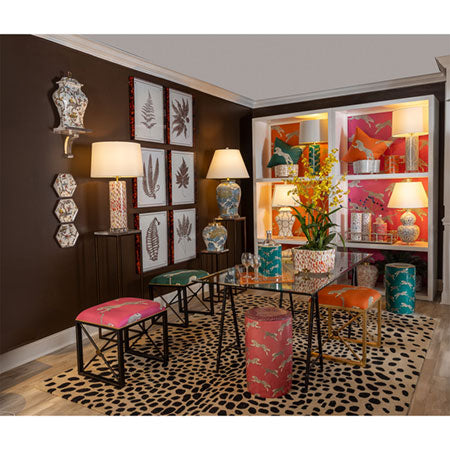 Port 68 Medallion Gold Leaping Cheetah Bench