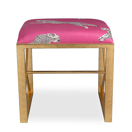Port 68 Medallion Gold Leaping Cheetah Bench