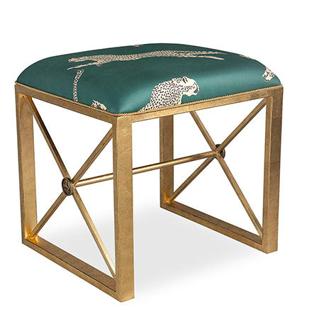 Port 68 Medallion Gold Leaping Cheetah Bench