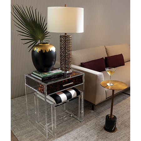 Port 68  Glencoe Black Stripe Bench