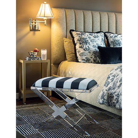 Port 68  Crossing Black Stripe Bench