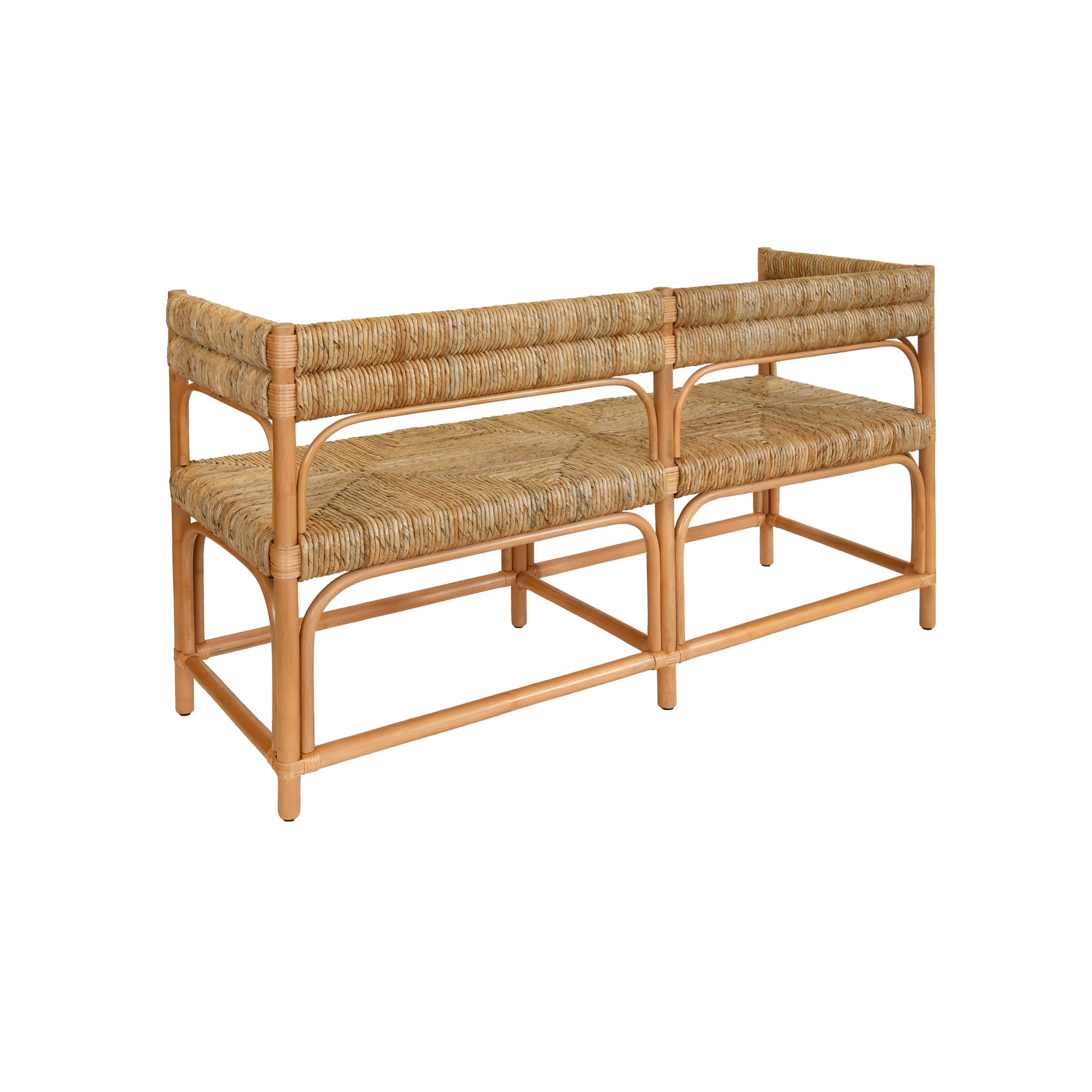 Worlds Away Ajax Rattan Bench