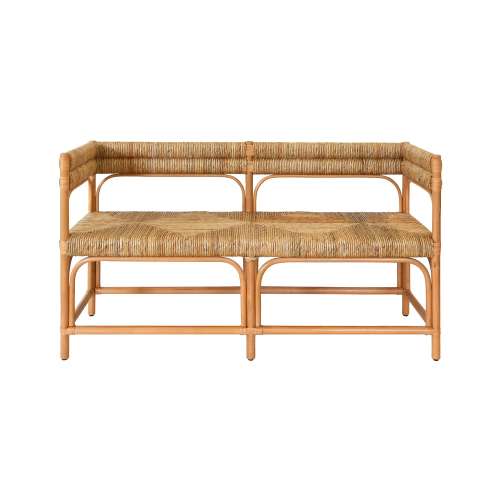 Worlds Away Ajax Rattan Bench