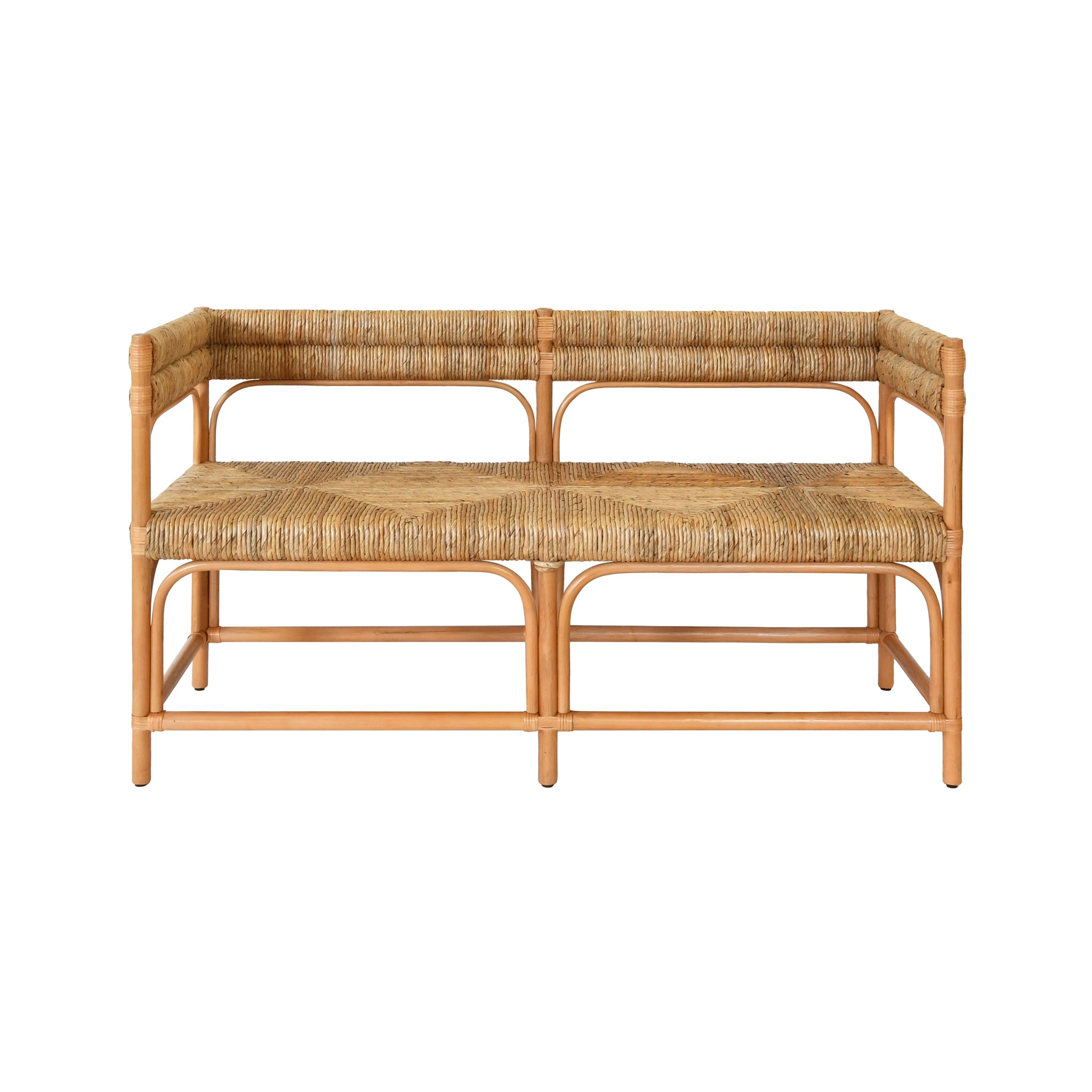 Worlds Away Ajax Rattan Bench