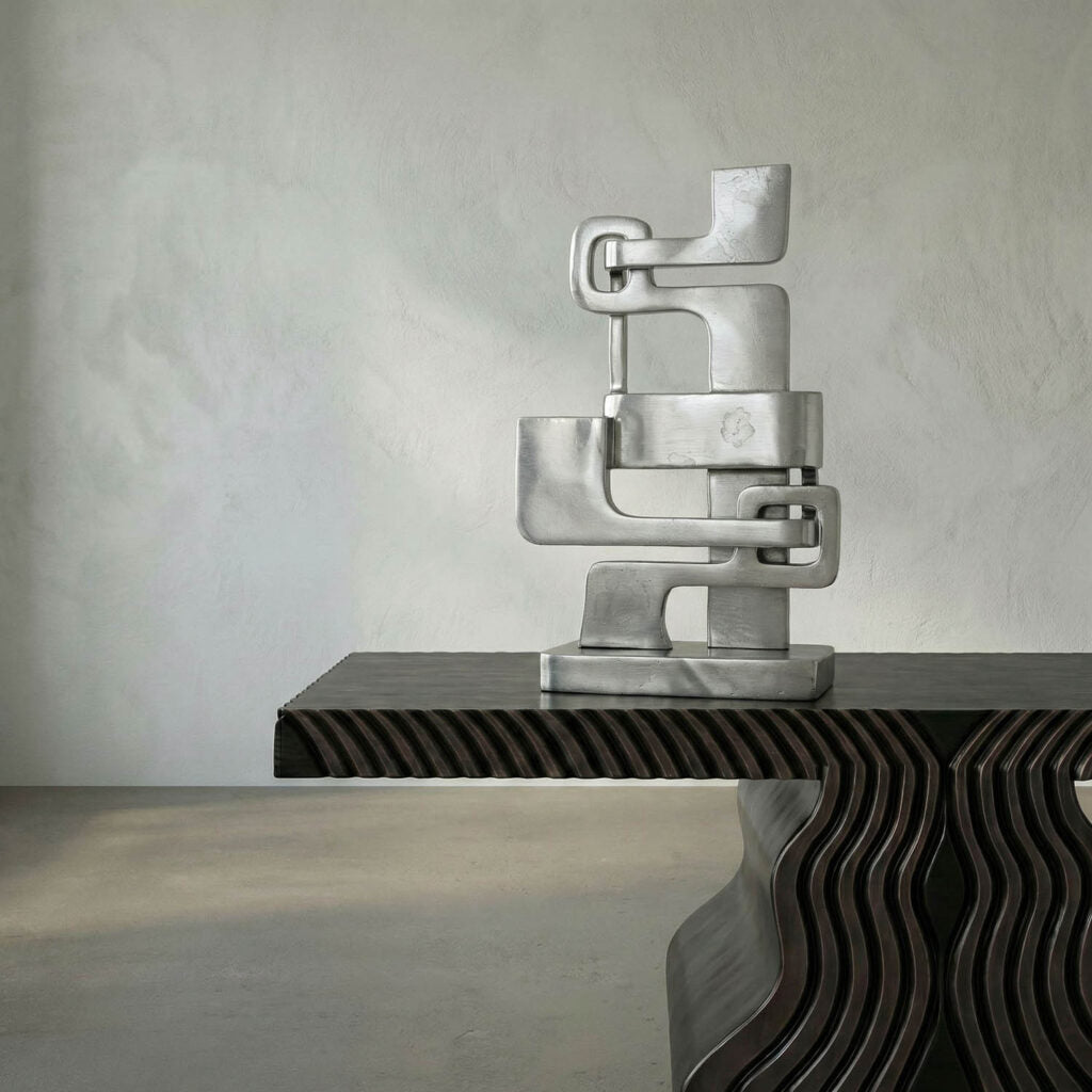 Noir Kubric Sculpture, Silver