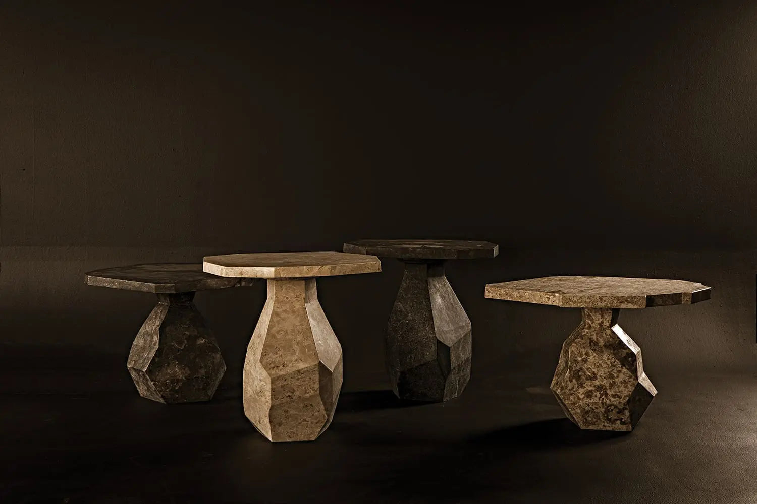 Noir Polyhedron Side Table