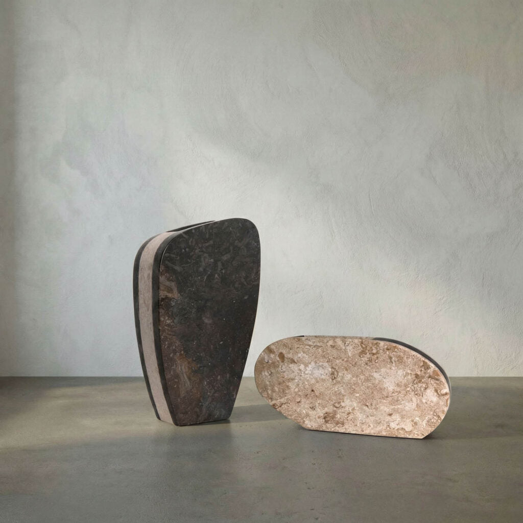 Noir Zola Vase, Set Of 2