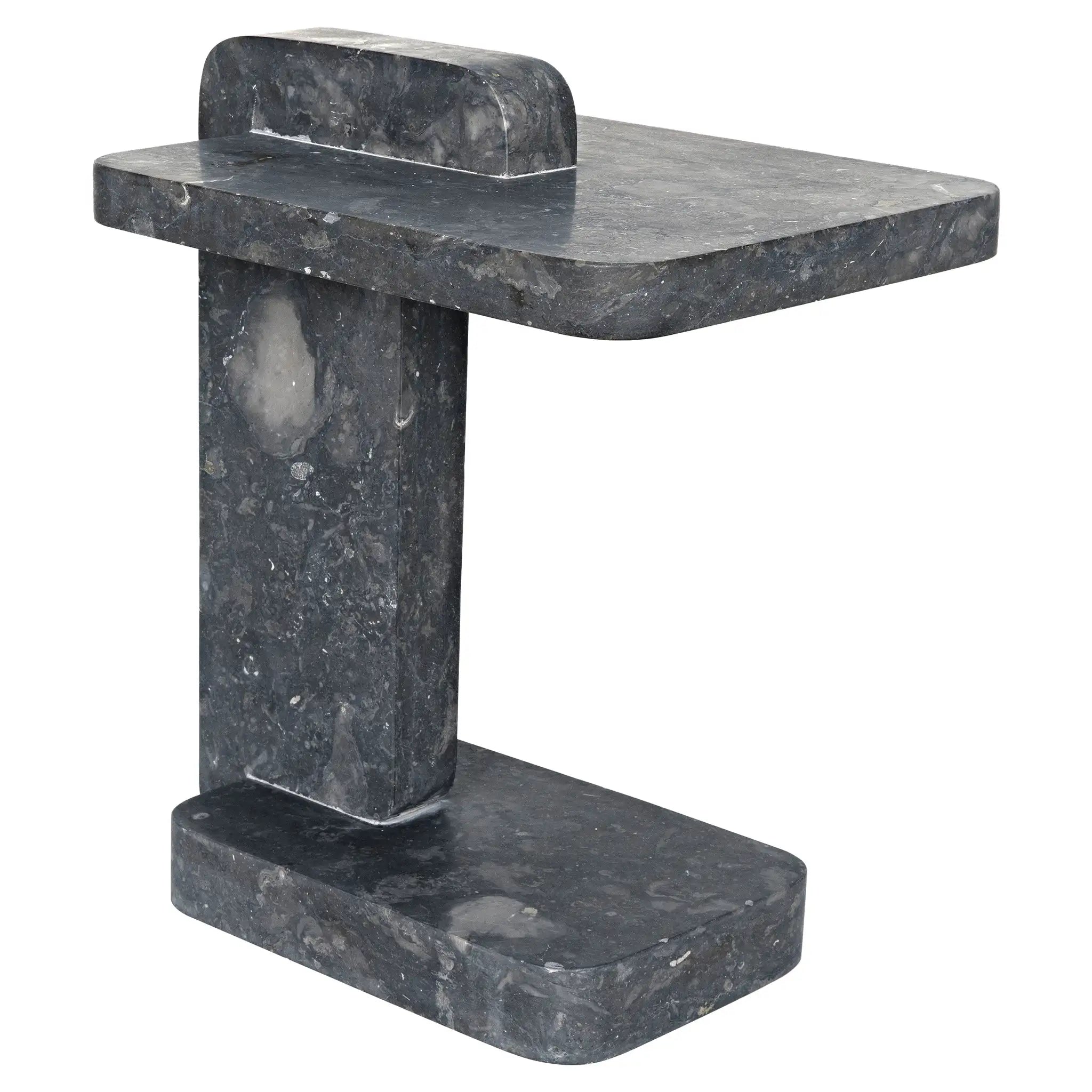 Noir North Side Table, Black Marble