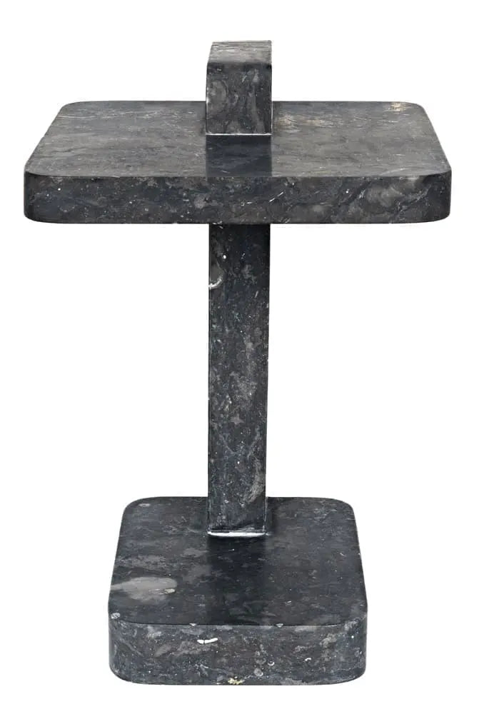 Noir North Side Table, Black Marble