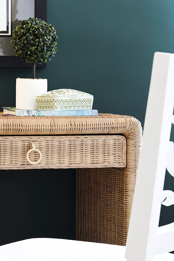 Worlds Away Adrien Rattan Desk