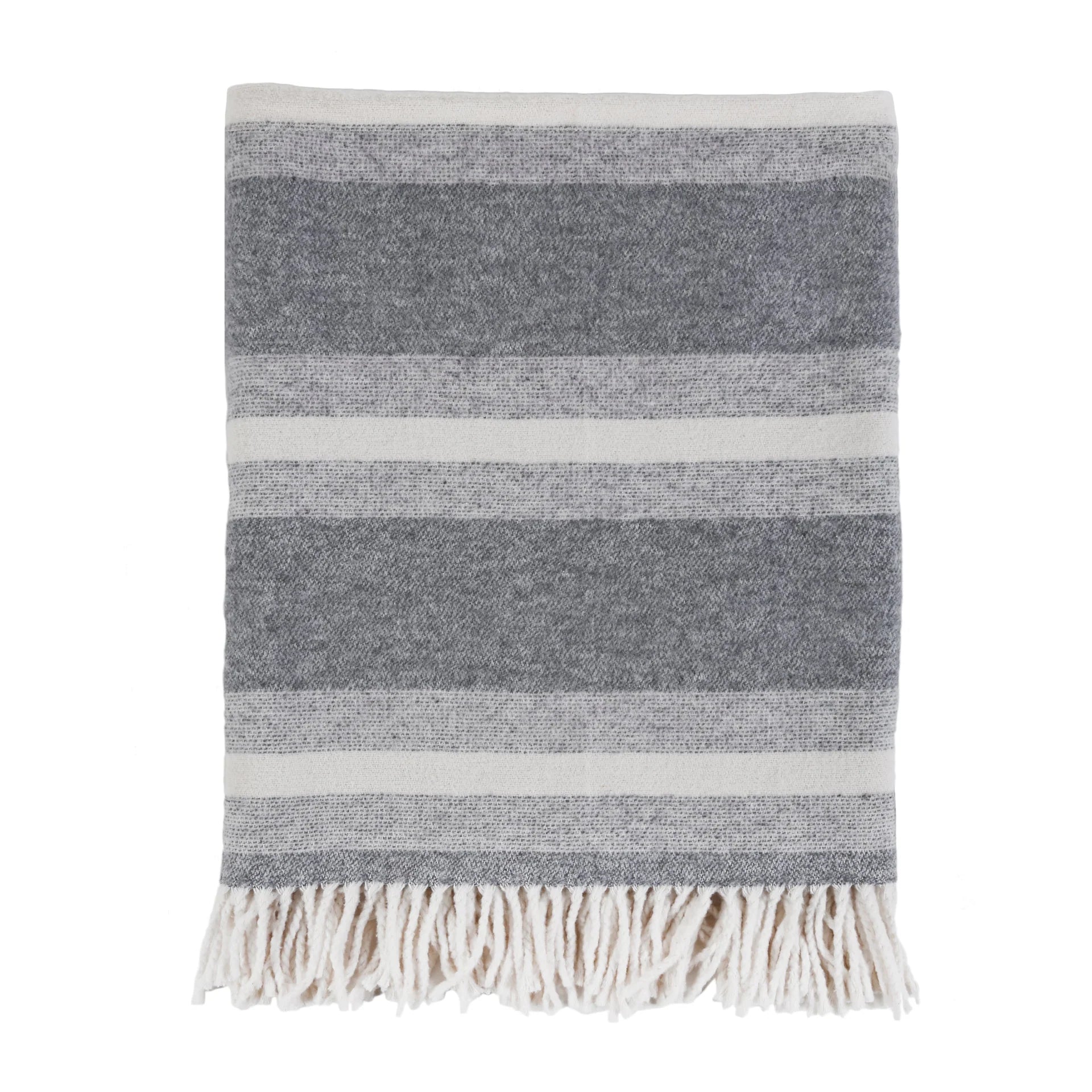 Pom Pom At Home Alpine Grey/ Ivory Throw