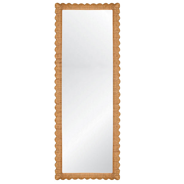 Worlds Away Britton Scalloped Floor Mirror