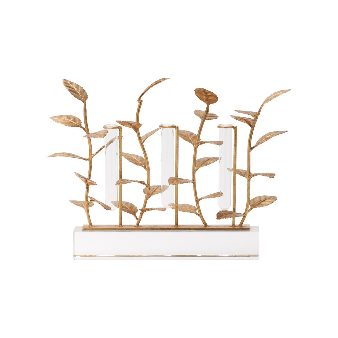 Chelsea House Eucalyptus Gold Leaf Vase