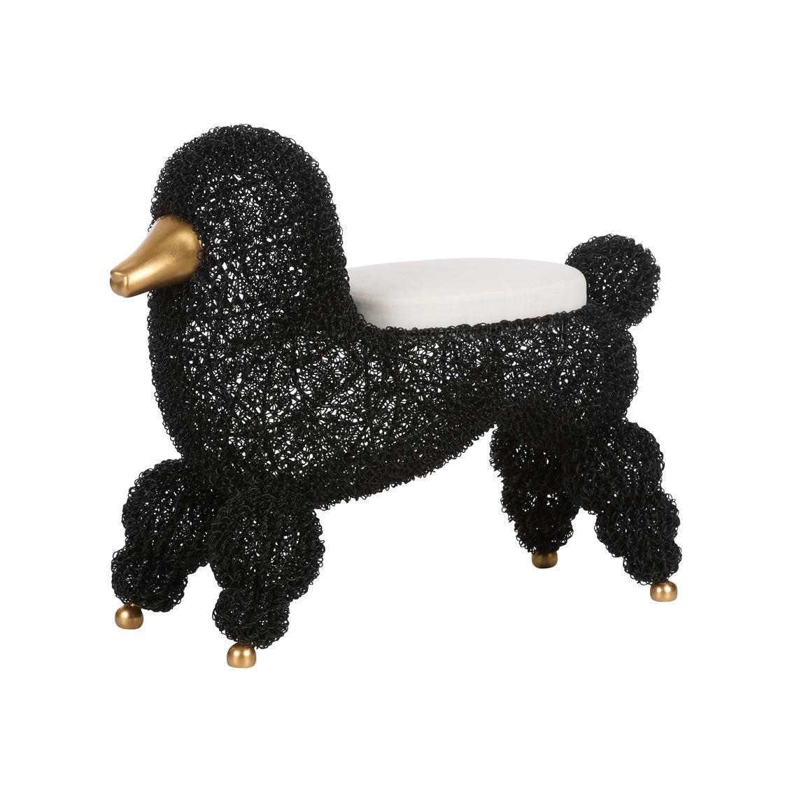 Chelsea House Ooh La La Poodle Stool Black