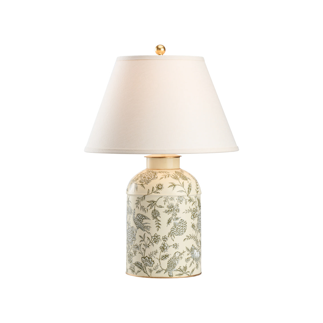 Chelsea House Woodland Toile Tea Caddy Lamp