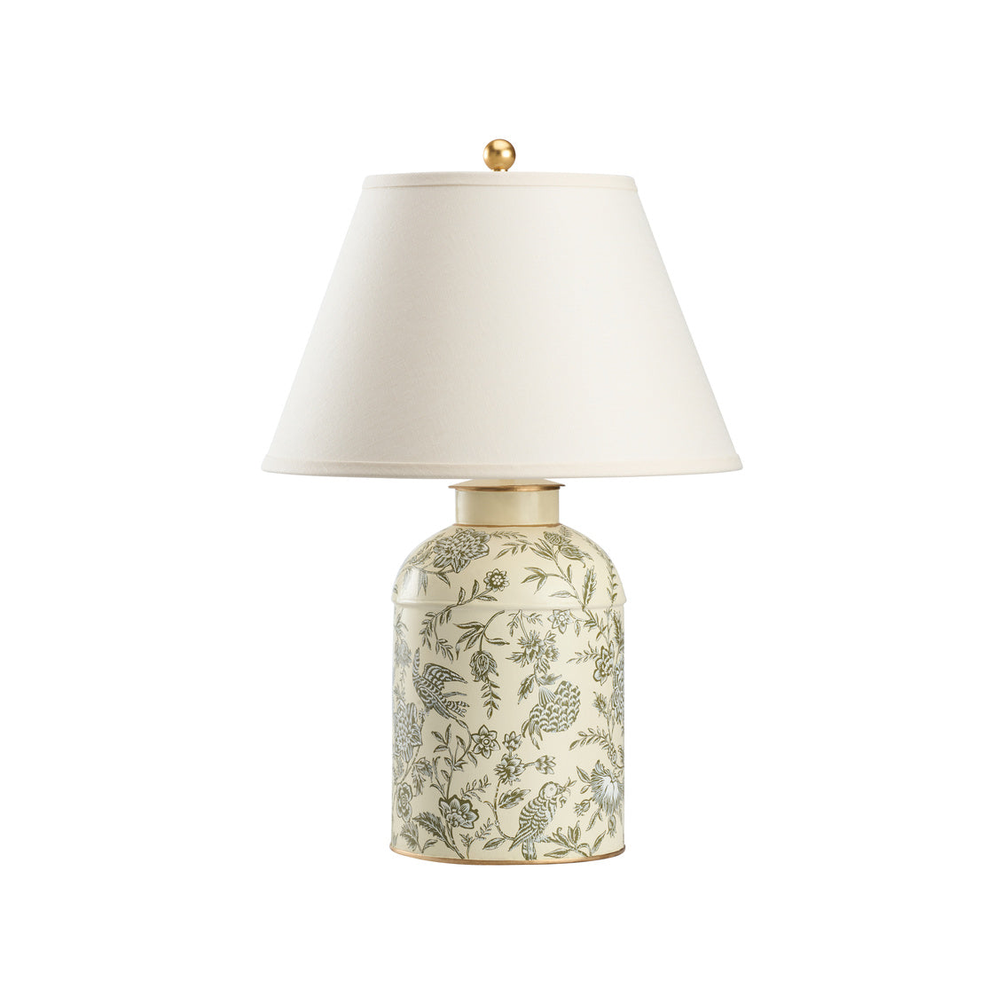 Chelsea House Woodland Toile Tea Caddy Lamp