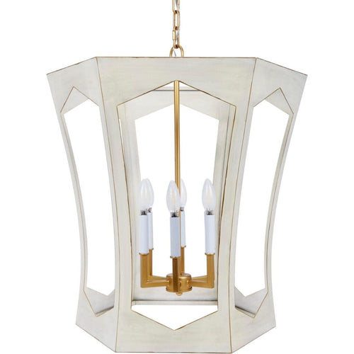 Cece Cream and Gold Pendant Light or Chandelier by Old World Designs