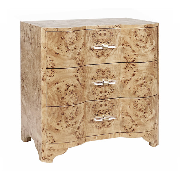 Worlds Away Calvin Burl Wood Chest