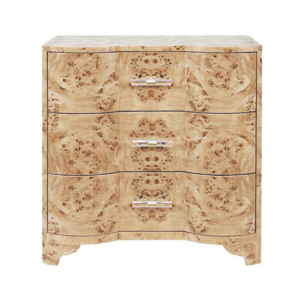 Worlds Away Calvin Burl Wood Chest