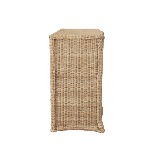 Worlds Away Celine Chest in Woven Rattan
