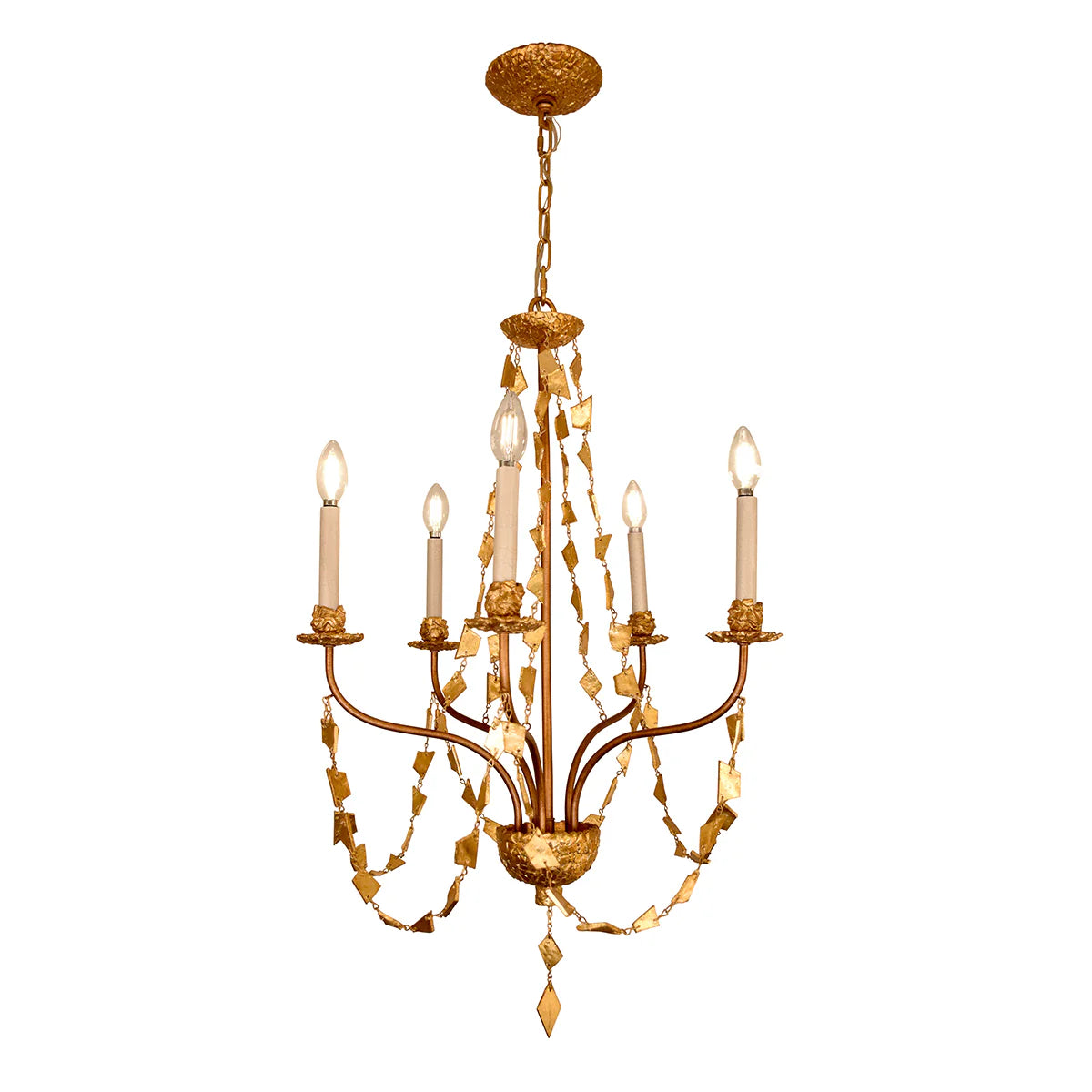 Lucas McKearn Mosaic Chandelier in Antiqued Gold