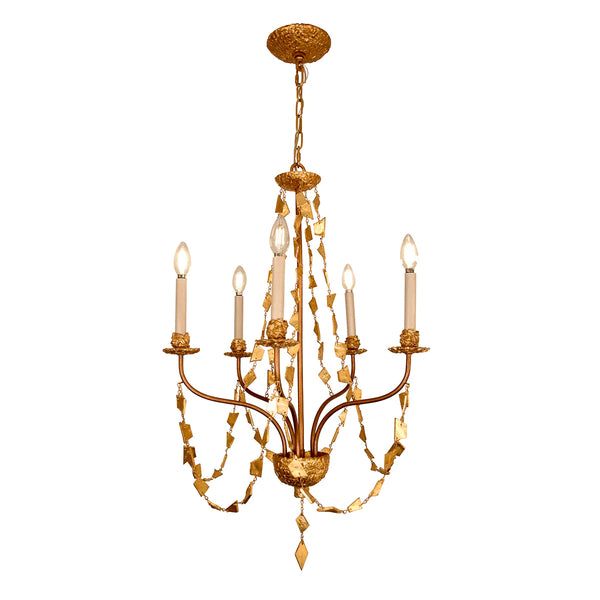 Lucas McKearn Mosaic Chandelier in Antiqued Gold