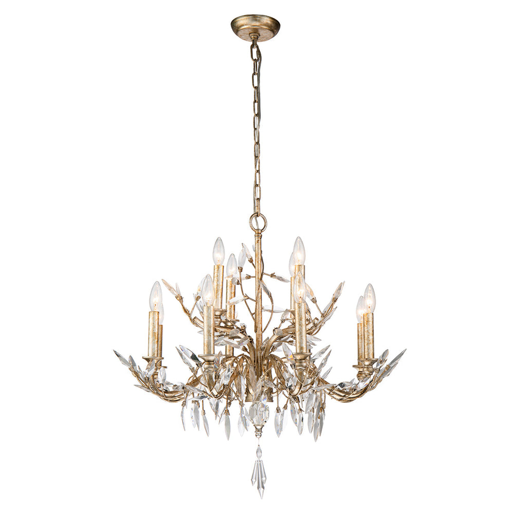 Lucas McKearn Alsace 12 Light Chandelier in Silver