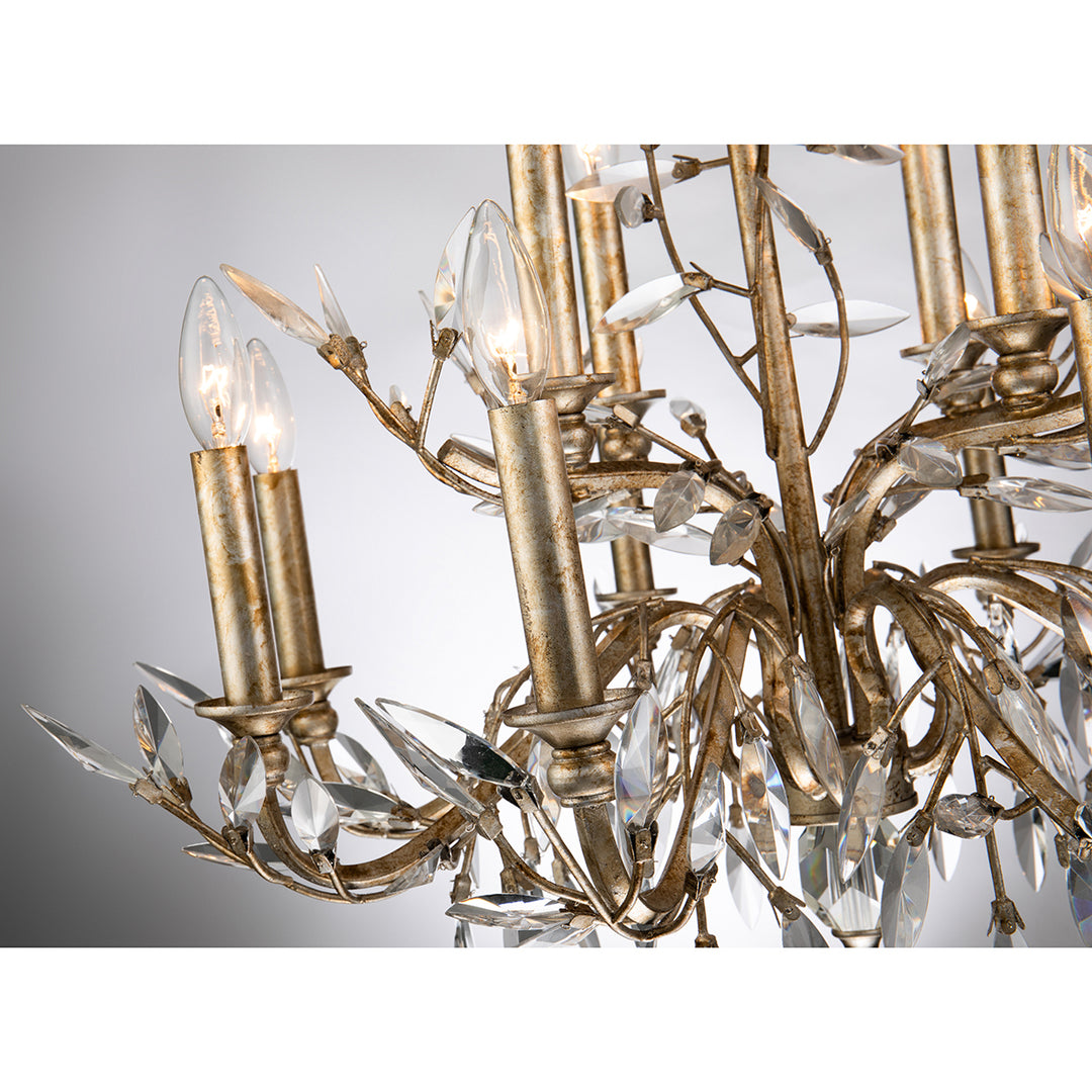 Lucas McKearn Alsace 12 Light Chandelier in Silver
