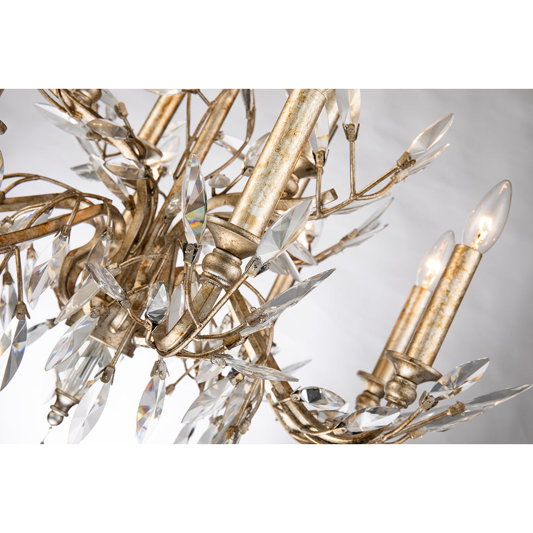 Lucas McKearn Alsace 12 Light Chandelier in Silver