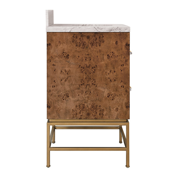 Worlds Away Clifford Burl Wood Bathroom Vanity 24"