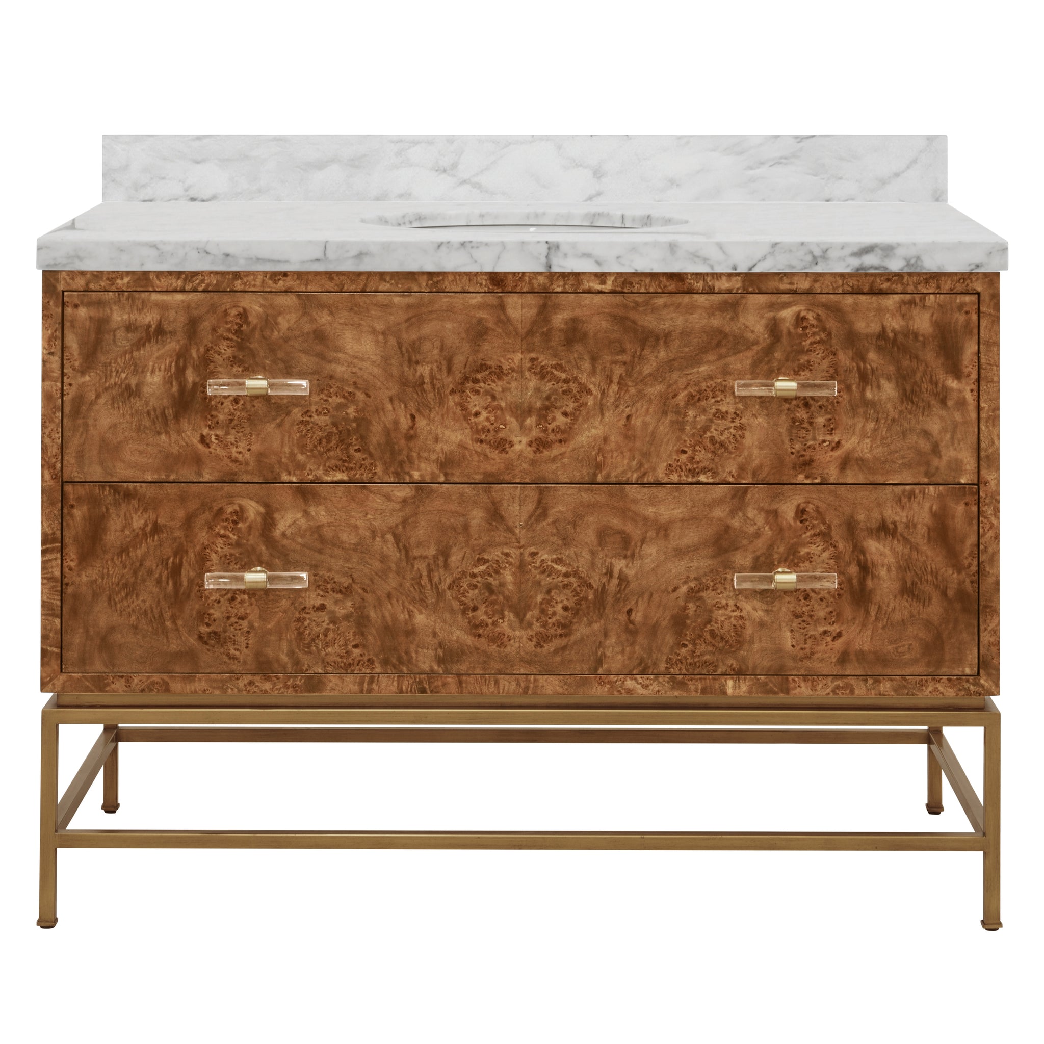 Worlds Away Clifford 48" Burl Wood Bathroom Vanity