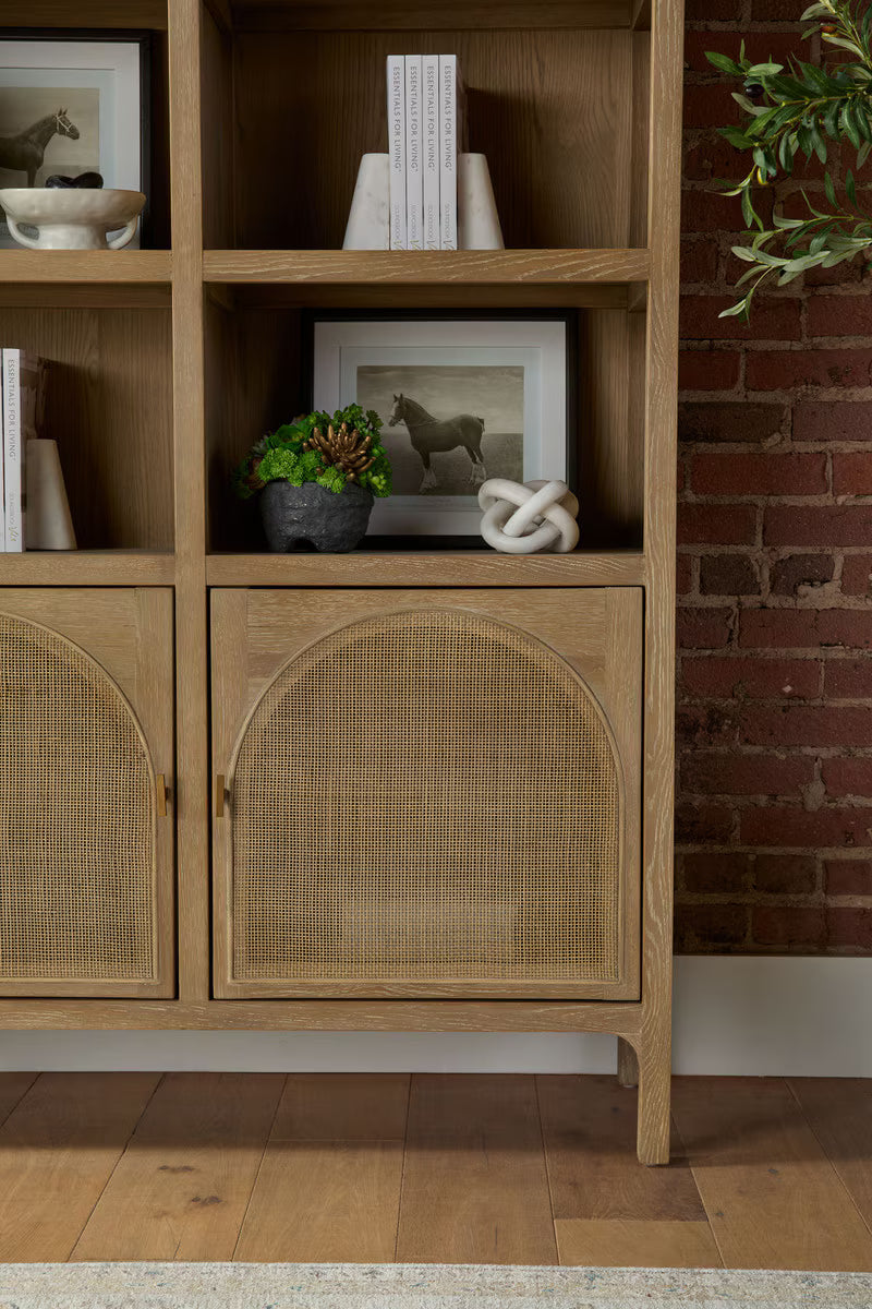 Essentials For Living Cane Storage Bookcase