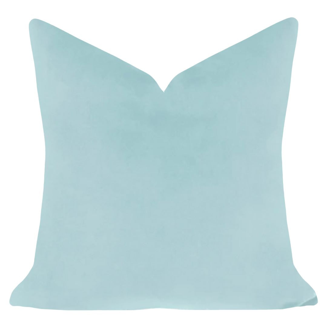 Laura Park Spa Blue Velvet Pillow
