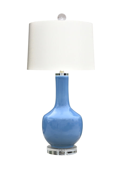 Porcelain Long Neck Vase Lamp 29.5"H