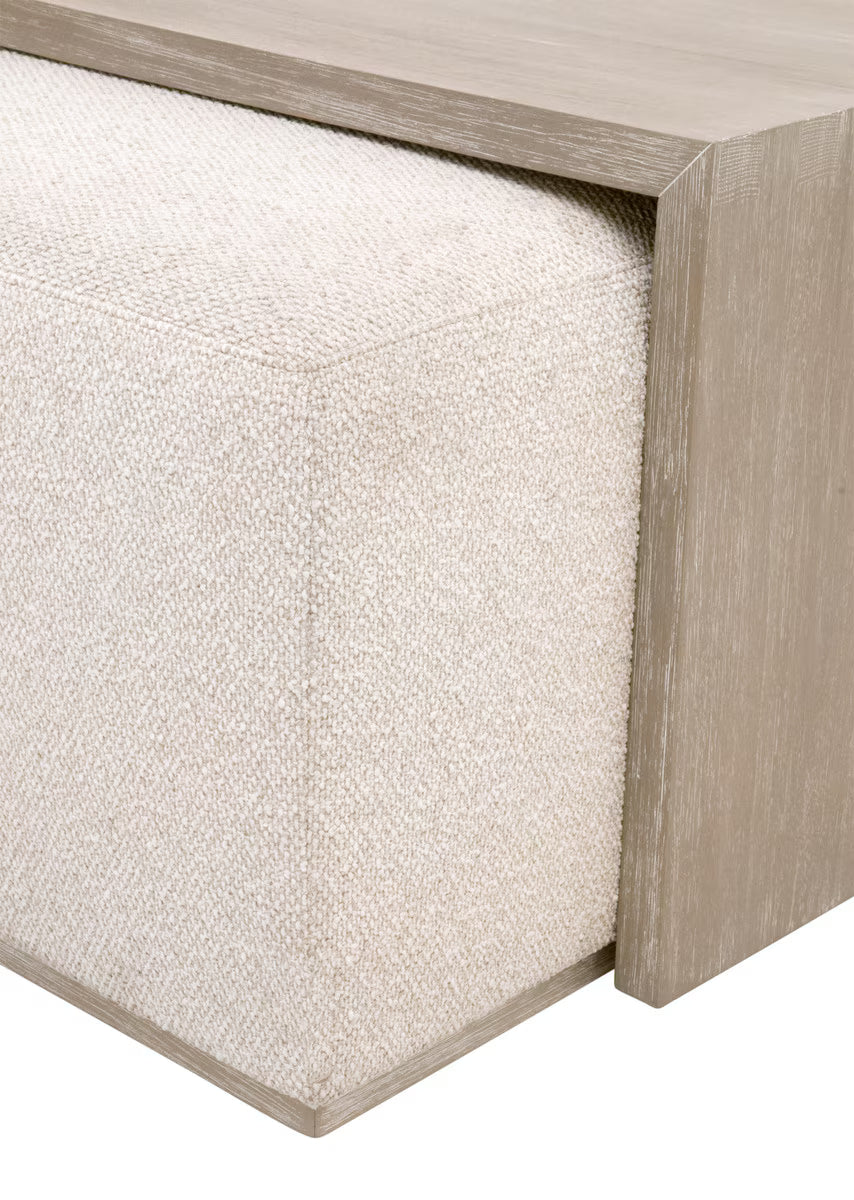 Essentials For Living Dovetail Upholstered Coffee Table